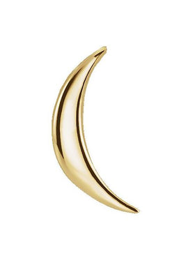 14K White Gold Crescent Pendant