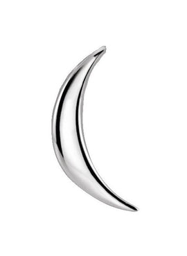 14K White Gold Crescent Pendant