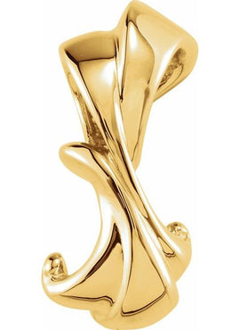 10K Yellow Gold Freeform Slide Pendant