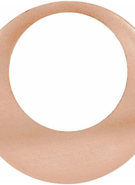 18K Yellow Gold 20 Gauge Round Cutout  Stamping