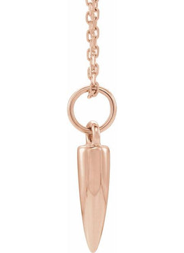 14K White Gold Geometric Pendant