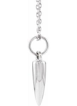 14K White Gold Geometric Pendant