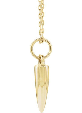 14K White Gold Geometric Pendant