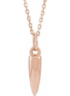 14K White Gold Geometric Pendant