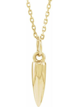 14K White Gold Geometric Pendant