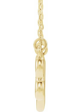 14K White Gold Infinity-Inspired Heart 16-18