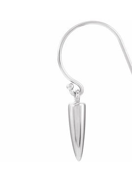 14K White Gold Geometric Dangle Earrings