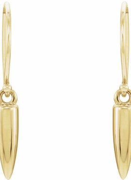 14K White Gold Geometric Dangle Earrings