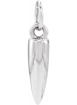 14K White Gold Geometric Pendant