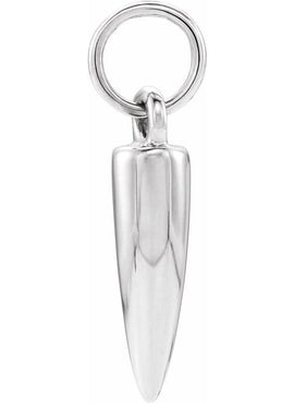 14K White Gold Geometric Pendant