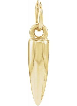 14K White Gold Geometric Pendant