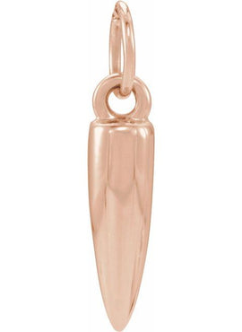 14K White Gold Geometric Pendant