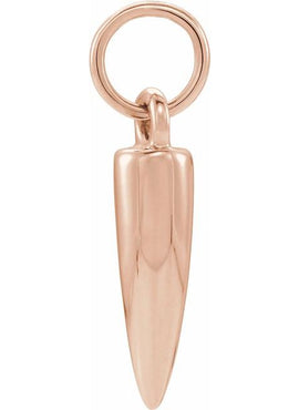 14K White Gold Geometric Pendant