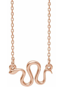 14K White Gold Snake 16-18