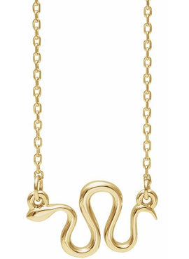 14K White Gold Snake 16-18