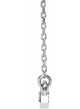 14K White Gold 1/5 CTW Natural Diamond Bar 16-18