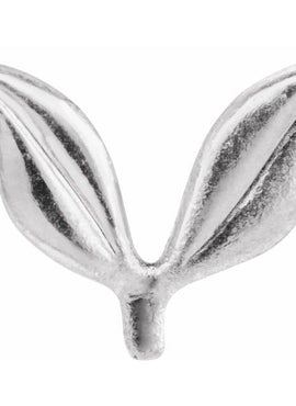 14K White Gold 30 Gauge Leaf Stamping
