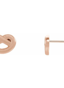 14K White Gold Knot Earrings