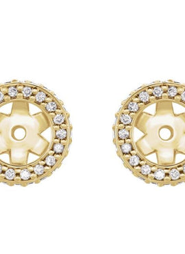 14K White Gold 1/5 CTW Natural Diamond Earrings Jacket
