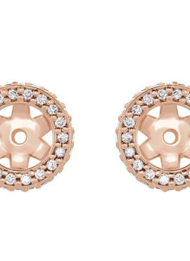 14K White Gold 1/5 CTW Natural Diamond Earrings Jacket