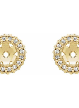 14K White Gold 1/5 CTW Natural Diamond Earrings Jacket