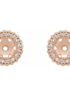 14K White Gold 1/5 CTW Natural Diamond Earrings Jacket