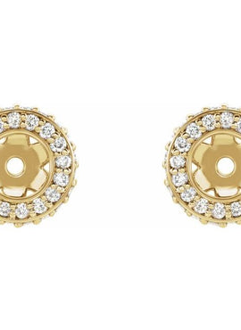 14K White Gold 1/5 CTW Natural Diamond Earrings Jacket