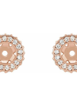 14K White Gold 1/5 CTW Natural Diamond Earrings Jacket
