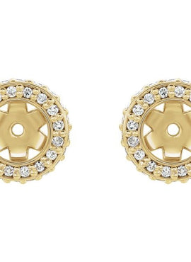 14K White Gold 1/5 CTW Natural Diamond Earrings Jacket