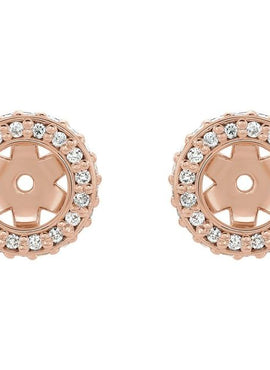 14K White Gold 1/5 CTW Natural Diamond Earrings Jacket