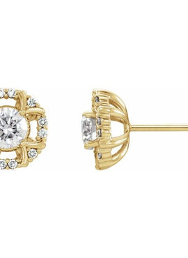 14K White Gold 5/8 CTW Natural Diamond Earrings