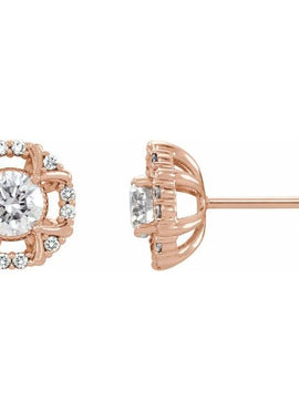14K White Gold 5/8 CTW Natural Diamond Earrings