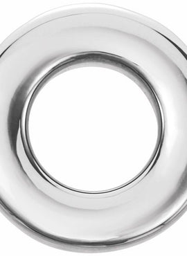 14K Rose Gold 10 mm Circle Slide Pendant