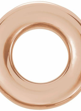 14K Rose Gold 10 mm Circle Slide Pendant