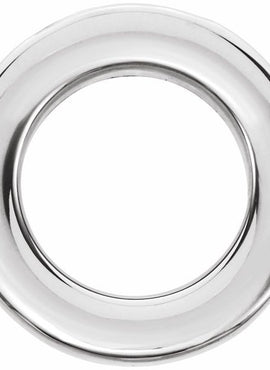 14K Rose Gold 10 mm Circle Slide Pendant