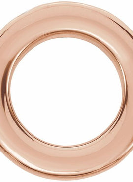 14K Rose Gold 10 mm Circle Slide Pendant