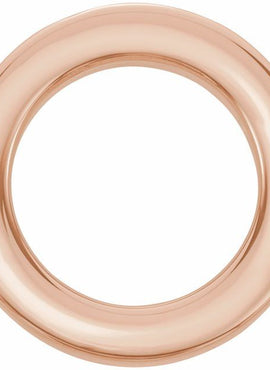 14K Rose Gold 10 mm Circle Slide Pendant