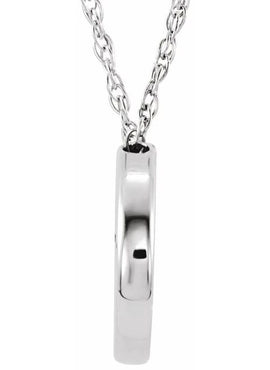 14K Rose Gold 10 mm Circle Slide Pendant