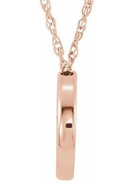 14K Rose Gold 10 mm Circle Slide Pendant