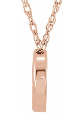 14K Rose Gold 10 mm Circle Slide Pendant