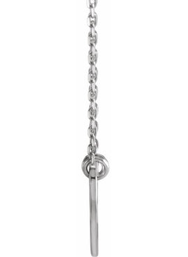 14K White Gold Engravable Double Heart 17