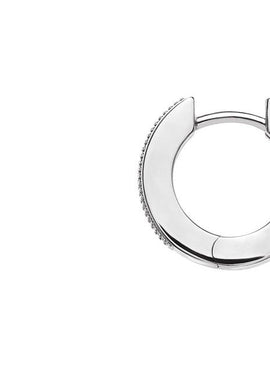 14K White Gold 1/8 CTW Natural Diamond 12.5 mm Hoop Earrings