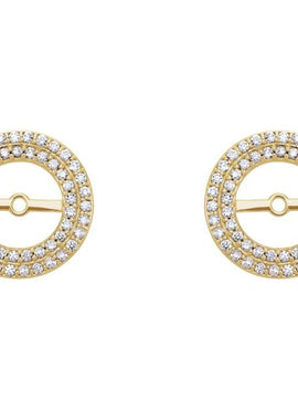 14K White Gold 1/3 CTW Natural Diamond Earring Jackets