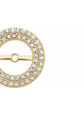 14K White Gold 1/3 CTW Natural Diamond Earring Jackets
