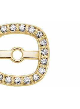 14K White Gold .08 CTW Natural Diamond Halo-Style Earring Jackets