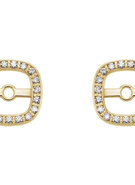 14K White Gold .08 CTW Natural Diamond Halo-Style Earring Jackets