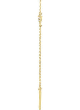 14K Yellow Gold .05 CTW Natural Diamond Triangle 16-18