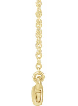 14K Yellow Gold 1/10 CTW Natural Diamond Bar 16-18