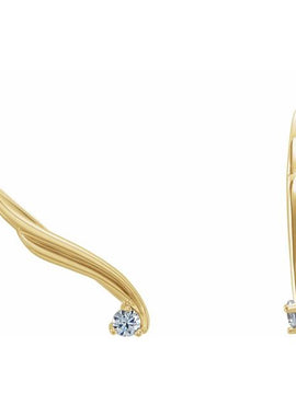 14K White Gold 1/5 CTW Natural Diamond Ear Climbers