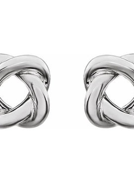 14K Yellow Gold 7x7 mm Knot Earrings